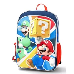 Nintendo Super Mario Character Backpack - Blue, Red, Green, Yellow Nwt